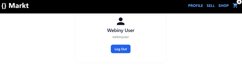if the user is logged in - Name, Username and Log out button