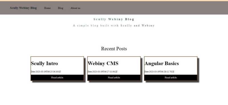 Scully Blog App