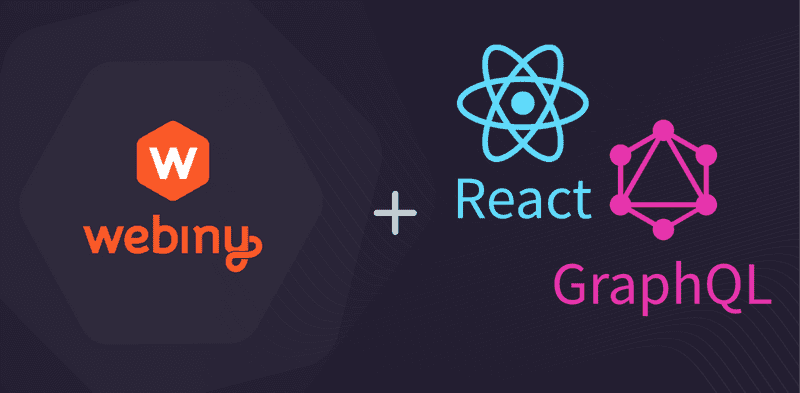 Webiny, React and GraphQL logos